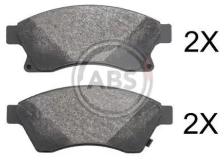 Гальмівні колодки пер. Aveo 11-/Astra J 09- (Bosch) A.B.S. 37789