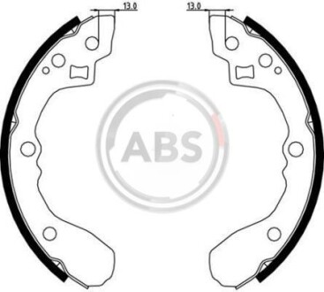 Тормозные колодки зад. Kia Rio 00-05 (Sumitomo) A.B.S. 9080