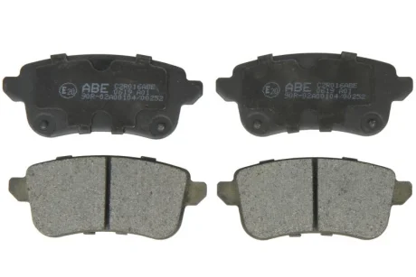 Фото комплект гальмівних колодок задн, NISSAN JUKE RENAULT CLIO V, ESPACE V, FLUENCE, GRAND SCENIC III, GRAND SCENIC IV, MEGANE IV, SCENIC III, SCENIC IV, TALISMAN 1.0-2.0D 12.08- ABE C2R016ABE Комплект гальмівних колодок задн, NISSAN JUKE RENAULT CLIO V, ESPACE V, FLUENCE, GRAND SCENIC III, GRAND SCENIC IV, MEGANE IV, SCENIC III, SCENIC IV, TALISMAN 1.0-2.0D 12.08- ABE C2R016ABE