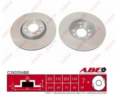 Тормозной диск ABE C3X035ABE