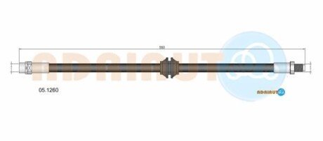 BMW шланг гальмів.передн.Mini 06- ADRIAUTO 05.1260