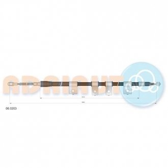 Трос ручного гальма DAEWOO Lanos задній лівий ADRIAUTO 06.0203