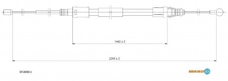 Трос остановочных тормозов ADRIAUTO 0702021