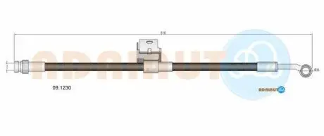 Фото шланг гальм. задн. лів. HYUNDAI ACCENT -10 ADRIAUTO 09.1230 Шланг гальм. задн. лів. HYUNDAI ACCENT -10 ADRIAUTO 09.1230