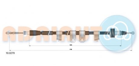 Трос ручного гальма ADRIAUTO 10.0278