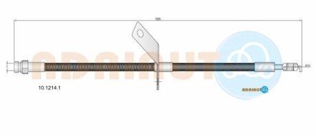 Шланг гальм. задн. прав. HYUNDAI i30 07- ADRIAUTO 10.1214.1