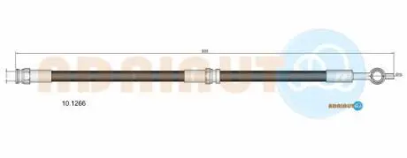 HYUNDAI Гальмівний шланг задн. лів. SANTA FE I 01- ADRIAUTO 10.1266