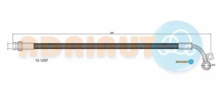 HYUNDAI шланг гальмівний передн. лів. H-1 97- ADRIAUTO 10.1297