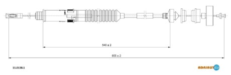 FIAT трос зчеплення (рег.автом.) Scudo TDS 95- ADRIAUTO 11.0138.1