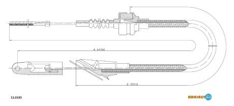 FIAT трос зчеплення Uno Fiorino ADRIAUTO 11.0193