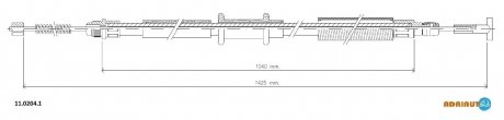Трос ручного гальма ADRIAUTO 11.0204.1