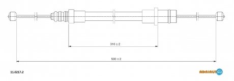 Трос зупиночних гальм ADRIAUTO 1102172