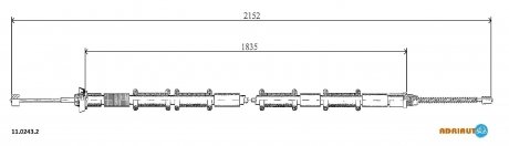 Трос зупиночних гальм ADRIAUTO 1102432