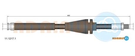 FIAT шланг гальмівний передн Panda 03- ADRIAUTO 11.1217.1