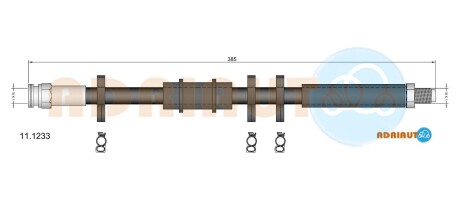 FIAT шланг гальм. передн.Ducato 85, Citroen C25, PEUGEOT J5 ADRIAUTO 11.1233