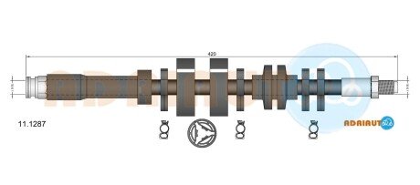 FIAT гальм.шланг передн.лів.Punto ADRIAUTO 11.1287