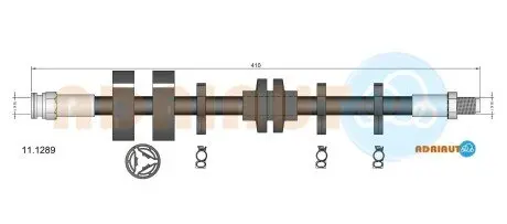 Фото fiat шланг гальмівний передн.brava,bravo -01 ADRIAUTO 11.1289 FIAT шланг гальмівний передн.Brava,Bravo -01 ADRIAUTO 11.1289