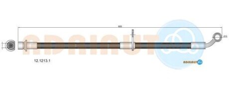 Гальмівний шланг передн. лів. HONDA CR-V -07 ADRIAUTO 12.1213.1