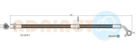 Шланг гальм. передн. прав. HONDA CR-V III 07- ADRIAUTO 12.1215.1