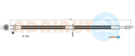 HONDA шланг гальм. передн. лів.Accord 98- ADRIAUTO 12.1291