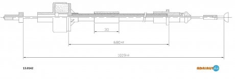 Трос зчеплення FORD Escort/Orion all with Abs 9/90- ADRIAUTO 130142