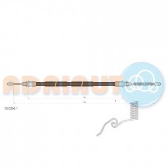 Трос ручного тормоза ADRIAUTO 13.0206.1