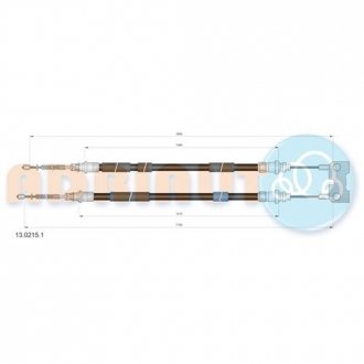 Трос ручного тормоза ADRIAUTO 13.0215.1