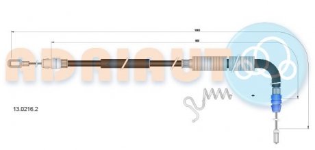 Трос зупиночних гальм ADRIAUTO 13.0216.2