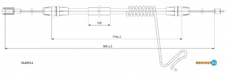 Трос остановочных тормозов ADRIAUTO 1302711