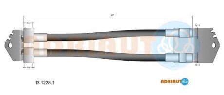 FORD шланг гальмівний задн. внут. (лів/прав) Transit 00- ADRIAUTO 13.1228.1