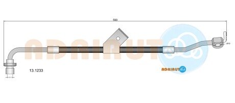 FORD шланг гальмівний передній лівий Transit 86- ADRIAUTO 13.1233