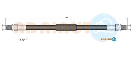 FORD шланг гальмівний задн. Fiesta 91-95 (+ABS) ADRIAUTO 13.1247