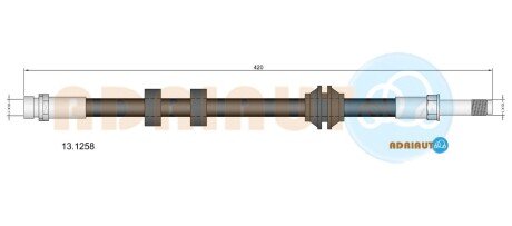 FORD шланг гальмівний передній Mondeo -96 ADRIAUTO 13.1258 (фото 1)