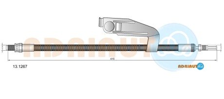 FORD шланг гальмівний передн. прав. Fiesta 95- ADRIAUTO 13.1267