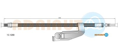 FORD шланг гальмівний передн. лів. Fiesta 95- ADRIAUTO 13.1268