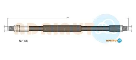 FORD шланг гальмівний задн. Escort 95- (диски) ADRIAUTO 13.1276