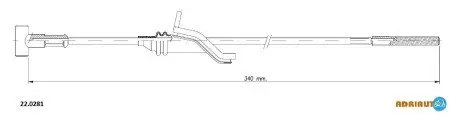 MAZDA трос ручн.гальма задн.Mazda 3 1.6/2.0 04- ADRIAUTO 22.0281