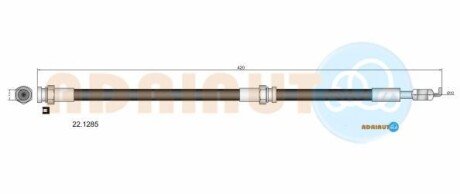 MAZDA шланг гальмівний передн.626 -02 ADRIAUTO 22.1285