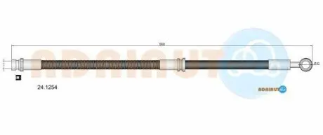 MITSUBISHI шланг гальмівний передн. Galant -96 ADRIAUTO 24.1254