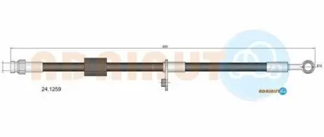 MITSUBISHI шланг гальм.передн.Colt 04- ADRIAUTO 24.1259