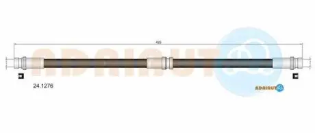 MITSUBISHI шланг гальмів.передн..L=425mm Pajero II 90-,Sport 98- ADRIAUTO 24.1276