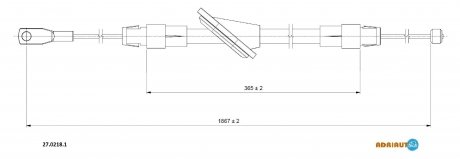 Трос остановочных тормозов ADRIAUTO 2702181