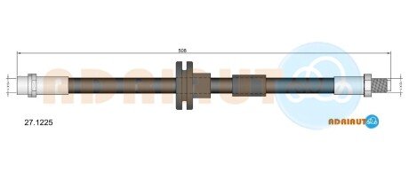 DB шланг гальмівний перед. W202/140 ADRIAUTO 27.1225