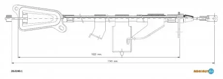 Трос гальмівний NISSAN X-Trail (T30) all LH03- ADRIAUTO 2802401