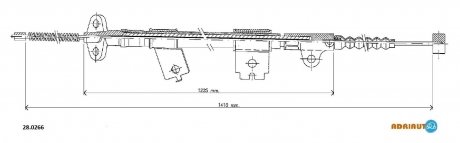 Трос ручного тормоза правый SUNNY 1.4 90- ADRIAUTO 28.0266