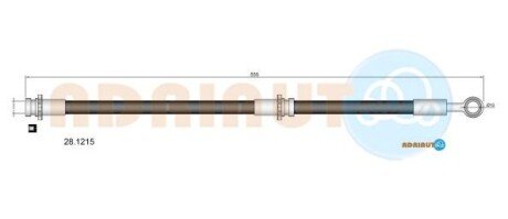 NISSAN шланг гальмівний передній Sunny -86, Cherry -86 ADRIAUTO 28.1215