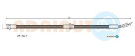 NISSAN шланг гальмівний передн. лів. Note ADRIAUTO 28.1230.1