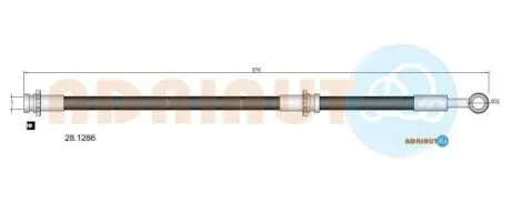 NISSAN шланг гальмівний задн. Almera 98- ADRIAUTO 28.1286