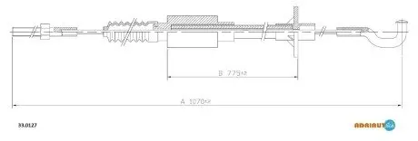 OPEL трос зчеплення Rekord E 1,7-2,0 ADRIAUTO 33.0127