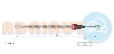 OPEL трос ручного гальма Corsa C 01- бараб. ADRIAUTO 33.0211.1